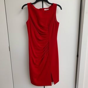 Calvin Klein red cocktail dress